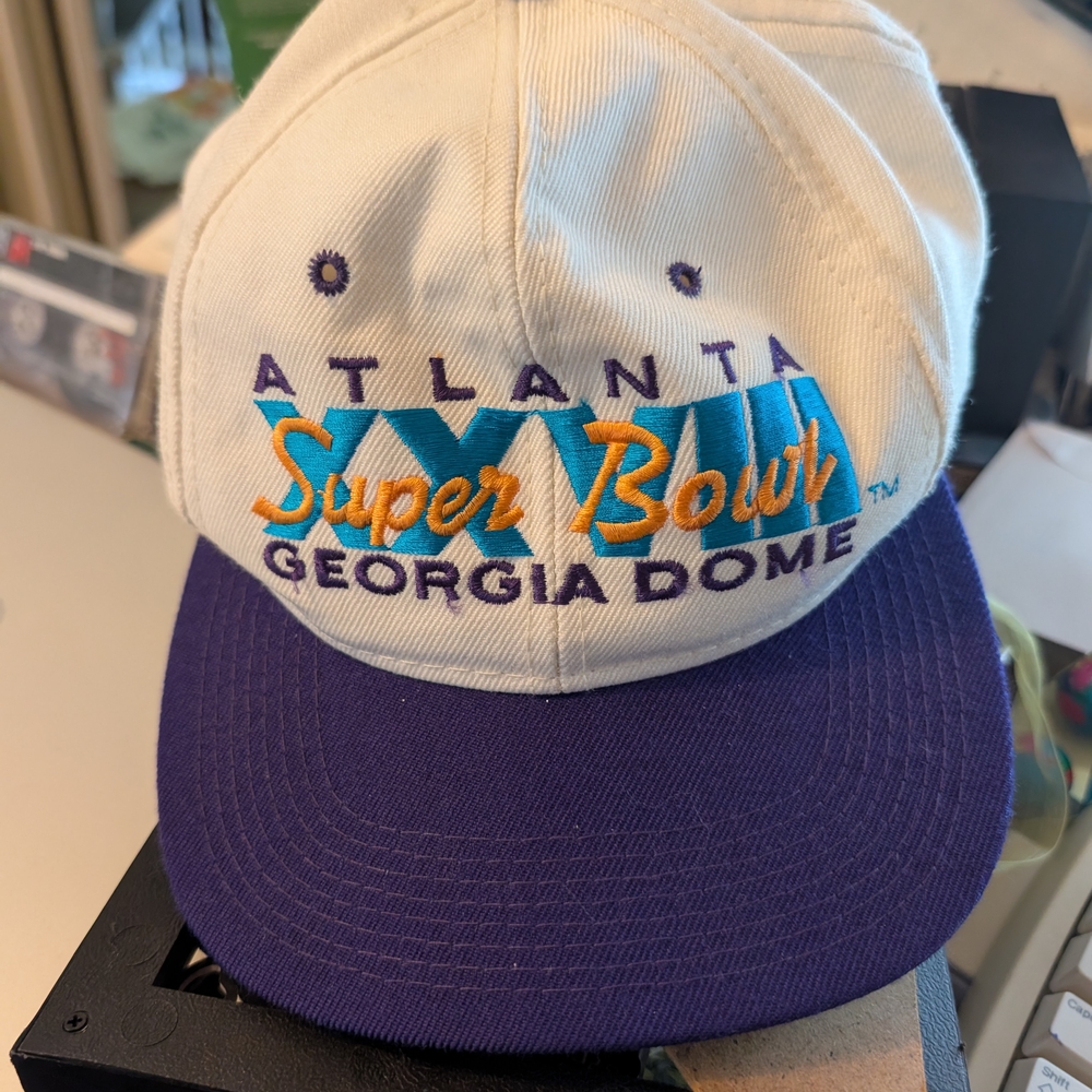 NFL Super Bowl XXVIII Hat - Cream and Purple